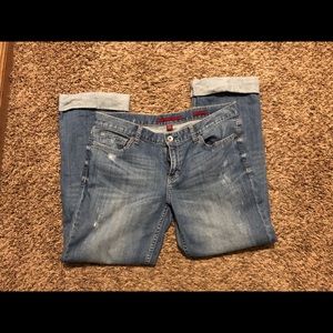 Banana Republic distressed boyfriend jeans Sz 12